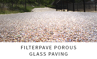 Filterpave glass paving