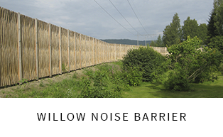 Willow noise barrier